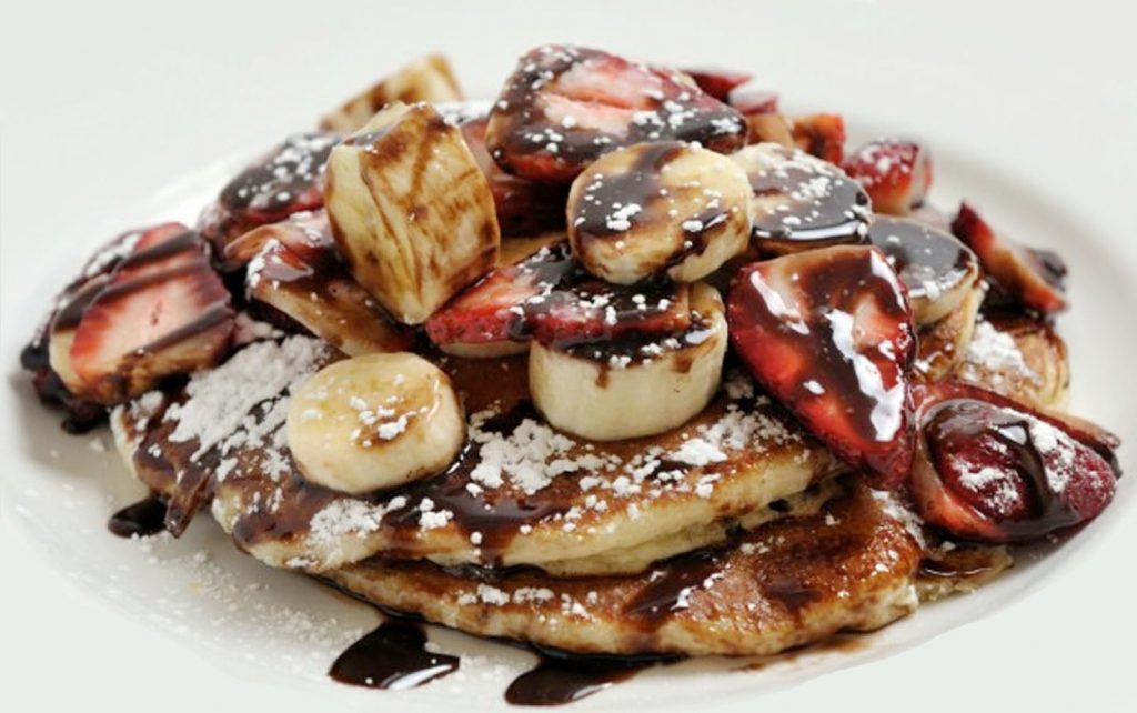 Chocolate monkey pancakes